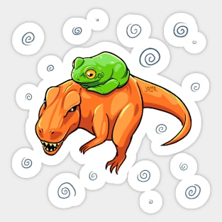 Dino Rider Sticker